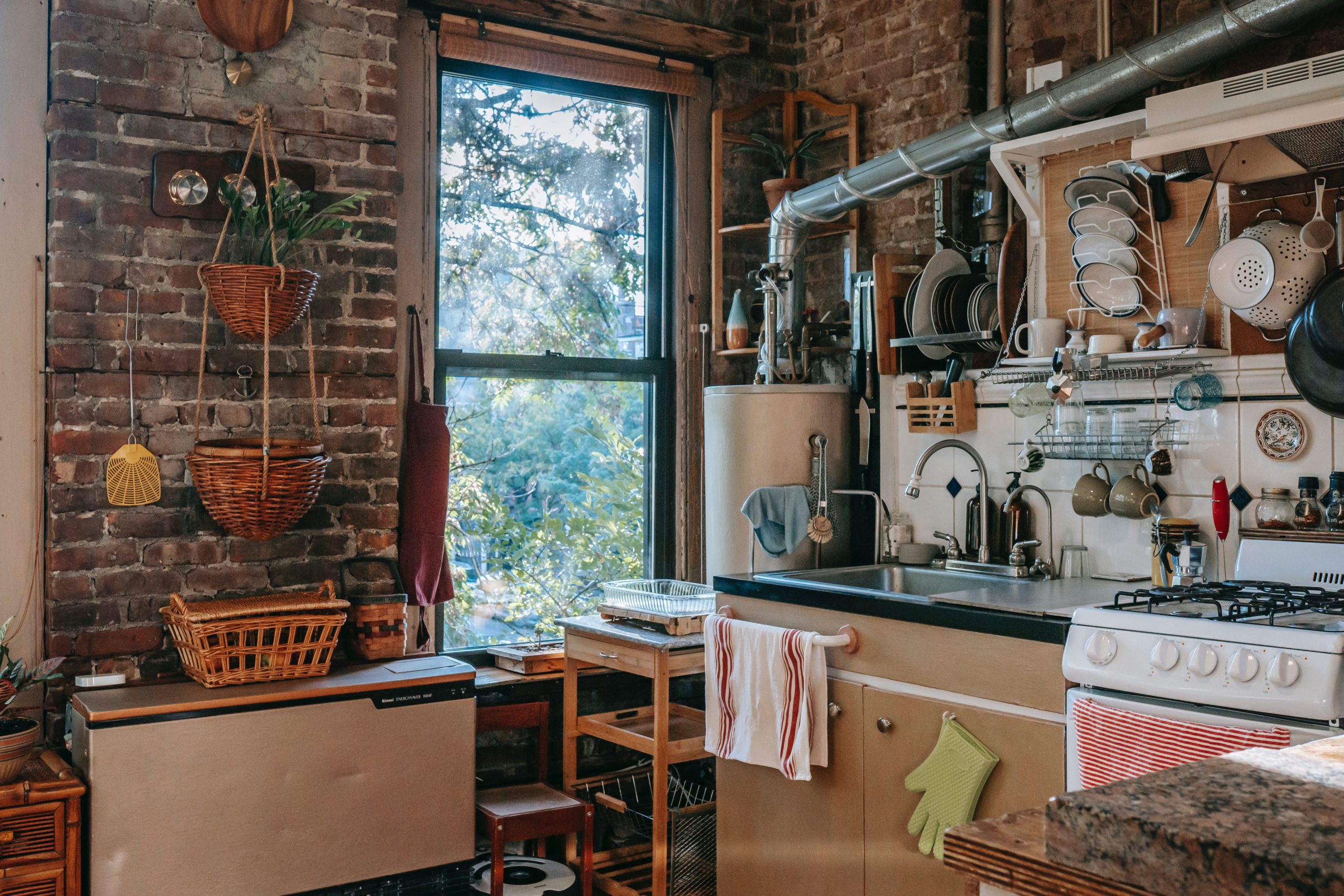 cluttered kitchen wondering what to get rid of