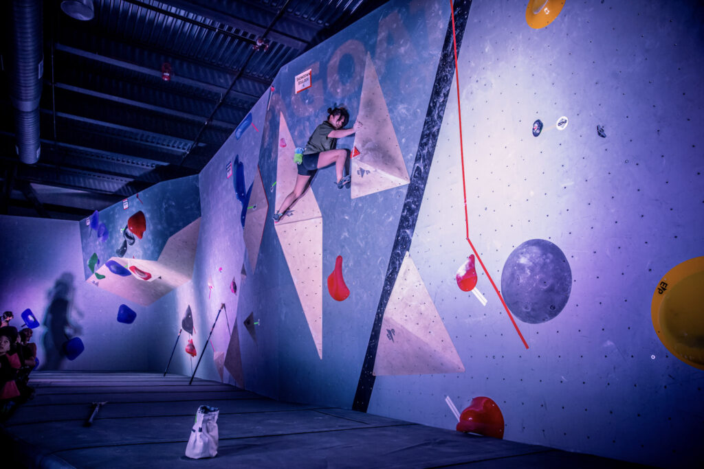 Rock climbing at GOAT Climbing Gym in Hackensack, NJ