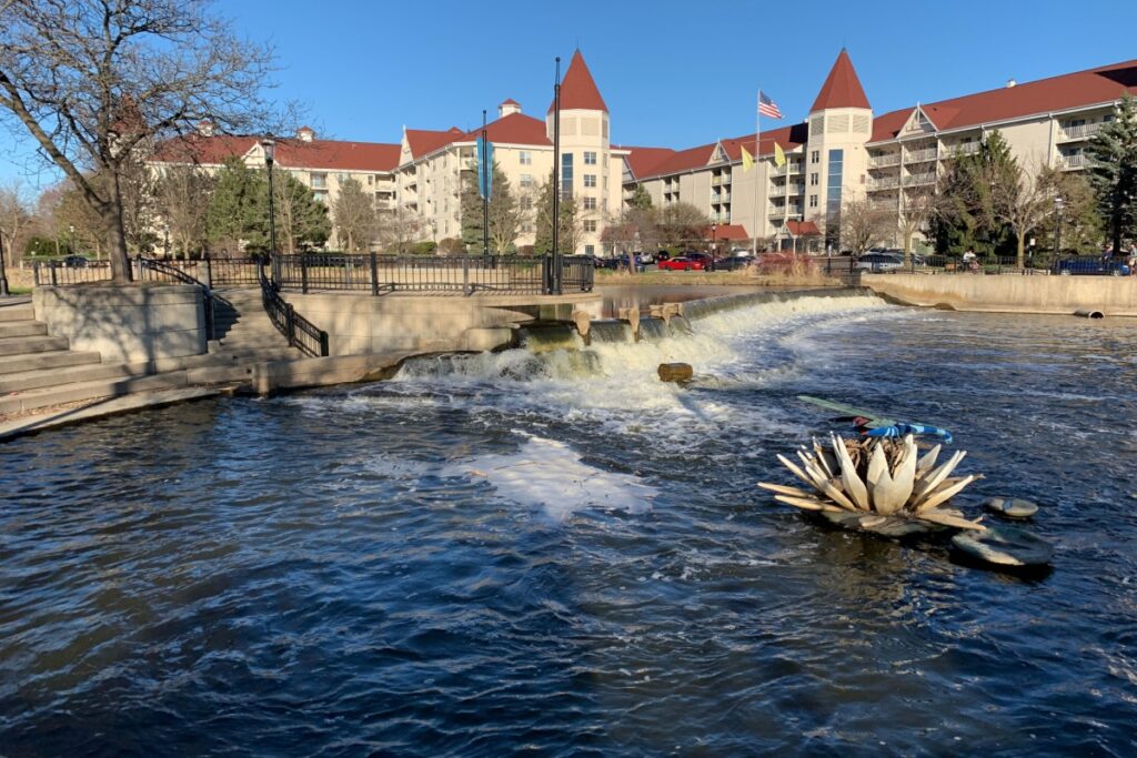 Scenic pond in beautiful Waukesha, Wisconsin